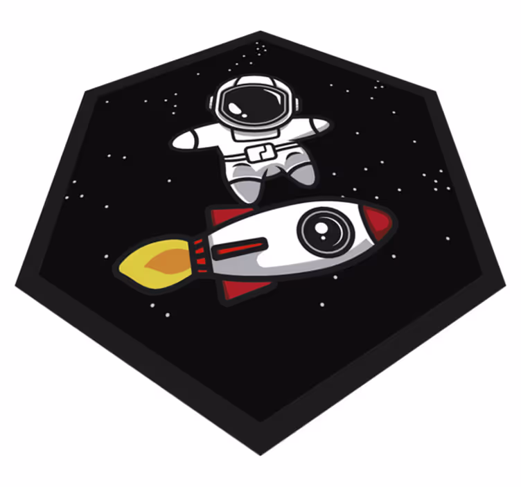 Astronot macerası çocukta pvc halı - TenStickers