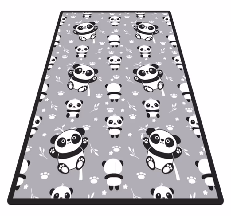 Panda oyun zamanı çocukta pvc halı - TenStickers