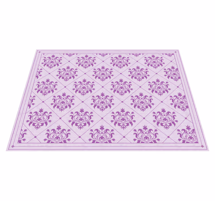 Süslü şam deseni vintage pvc halı - TenStickers