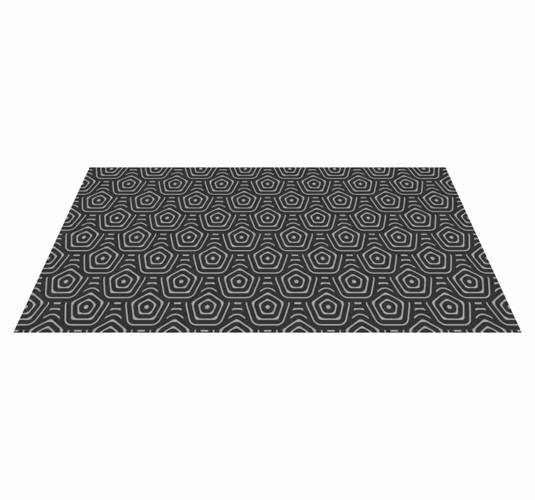 Altıgen gri tonları geometrik halılar - TenStickers