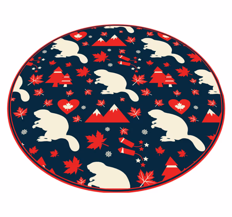 şenlikli kutup deseni Noel pvc halı - TenStickers