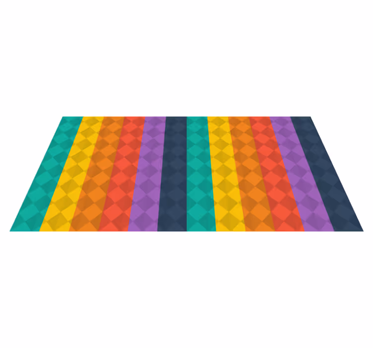 Renkli geometrik spektrum geometrik pvc halı - TenStickers