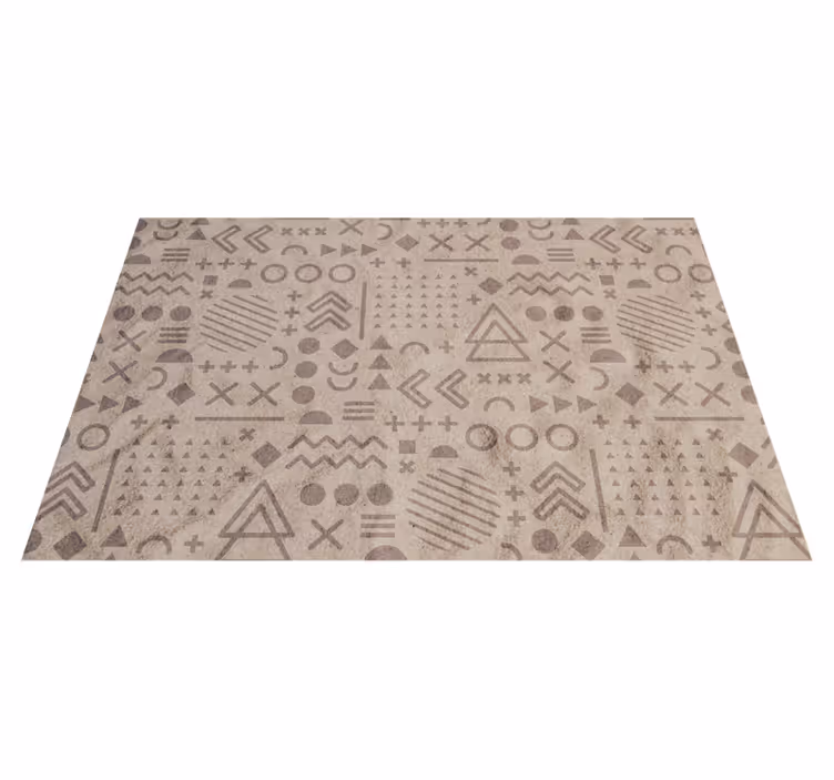 şekiller kilim ile vinil halı kum dokusu - TenStickers