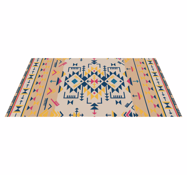 Geometrik desenli dekor geometrik pvc halı - TenStickers