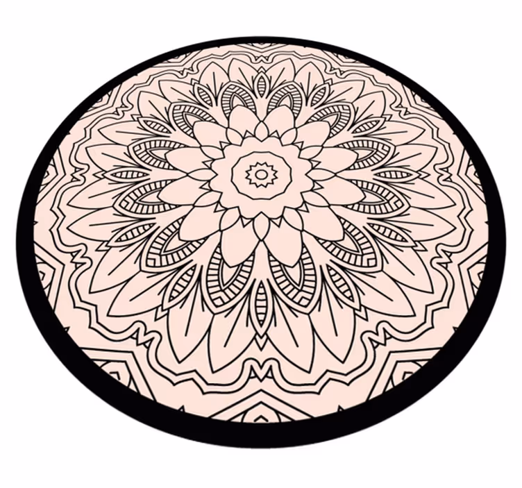 Görsel efekt daire halı geometrik kilimler - TenStickers