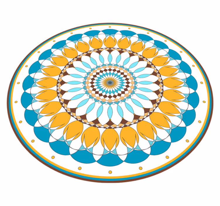 Yuvarlak mandala vinil halı - TenStickers