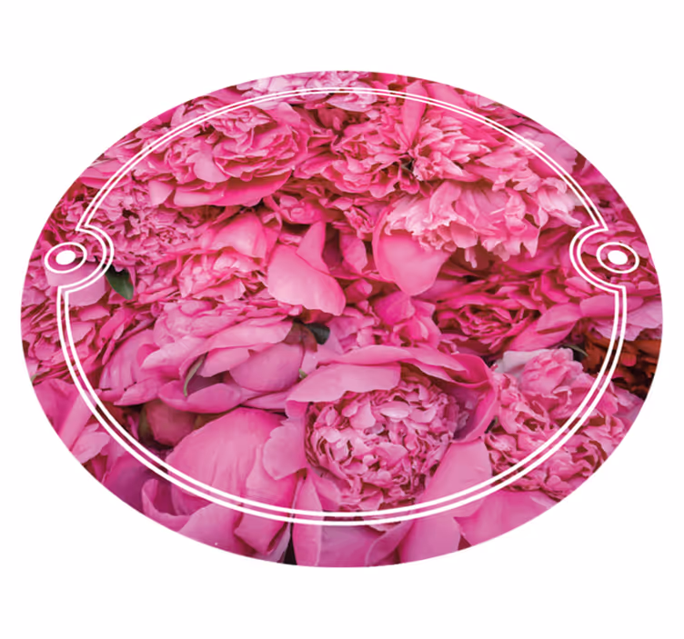 çiçek meditasyon alanı çiçekler ve bitkiler pvc halı - TenStickers