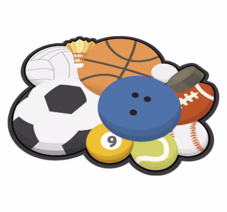 Spor kolajı oyunlar pvc halı - TenStickers