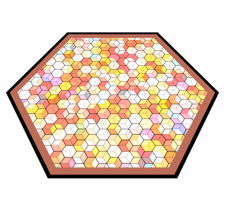 Altıgen spektrum geometrik pvc halı - TenStickers