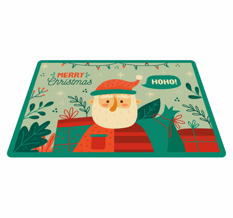 Karikatür noel baba noel vinil halı - TenStickers