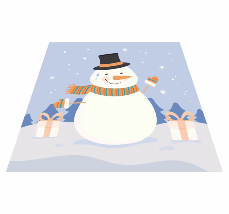 Kar adam noel ağacı mat - TenStickers