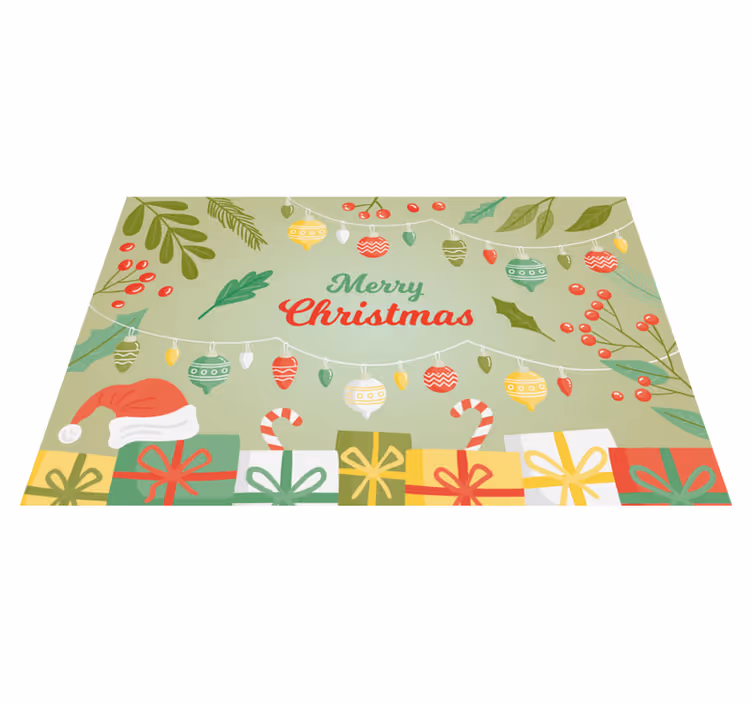 Bayram mevsimsel selamlar Noel pvc halı - TenStickers