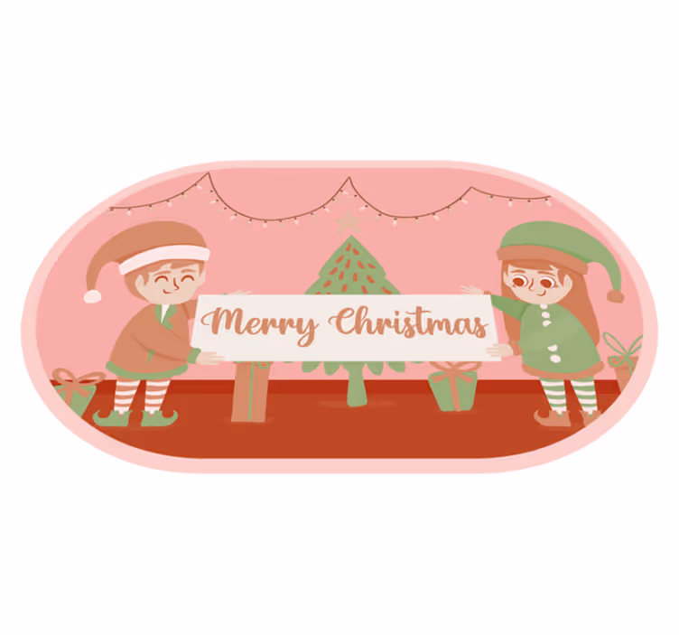 Noel elfleri noel ağacı paspası - TenStickers