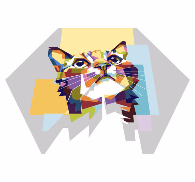Renkli kedi umut hayvan kilim - TenStickers
