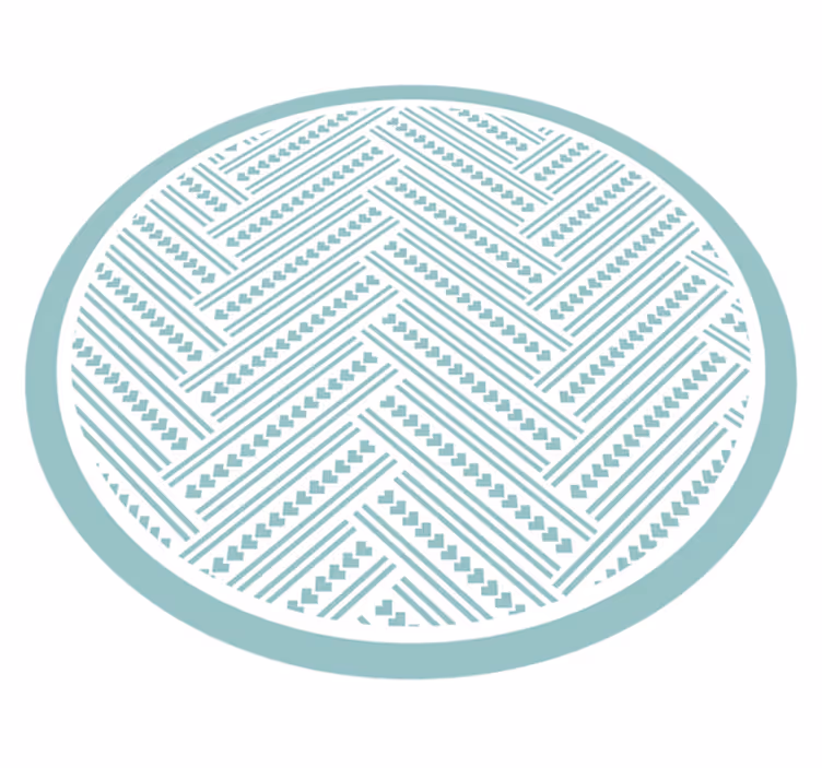 Geometrik desen yuvarlak geometrik pvc halı - TenStickers