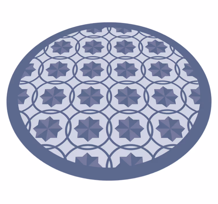 Simetrik geometrik desen geometrik pvc halı - TenStickers