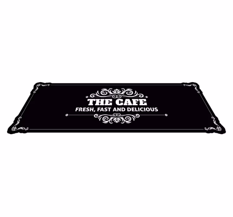 Kafe taze lezzetli cümleleri ile pvc halı - TenStickers
