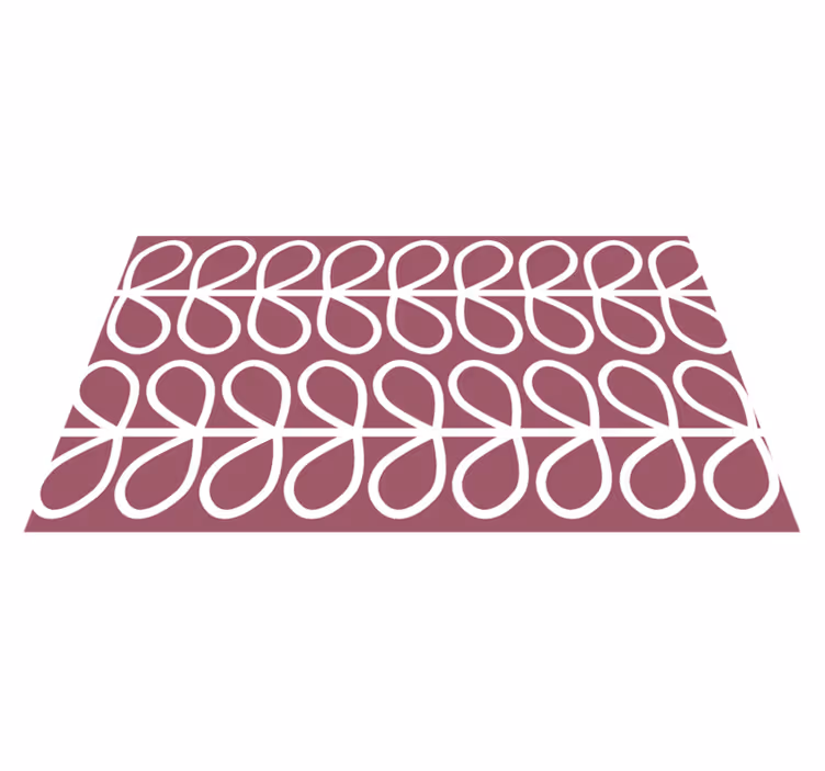 Soyut yapraklı desen geometrik pvc halı - TenStickers