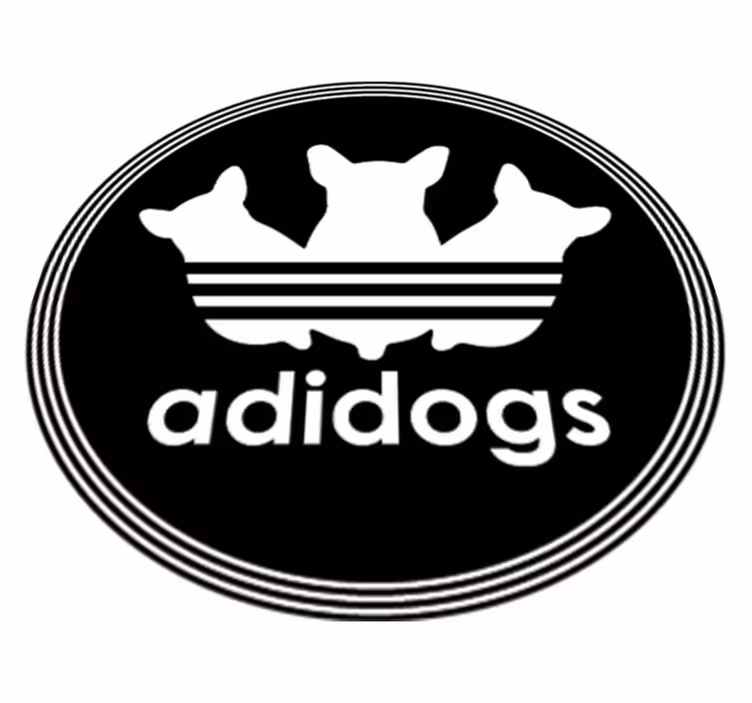 Adidogs komik hayvan vinil halı - TenStickers