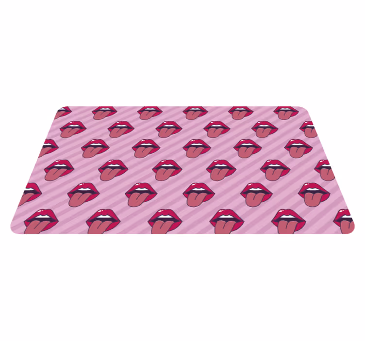 Pembe dil ve dudaklar genç vinil halı - TenStickers