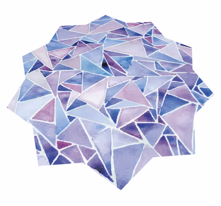 Modern geometrik düzenleme mozaic pvc halı - TenStickers