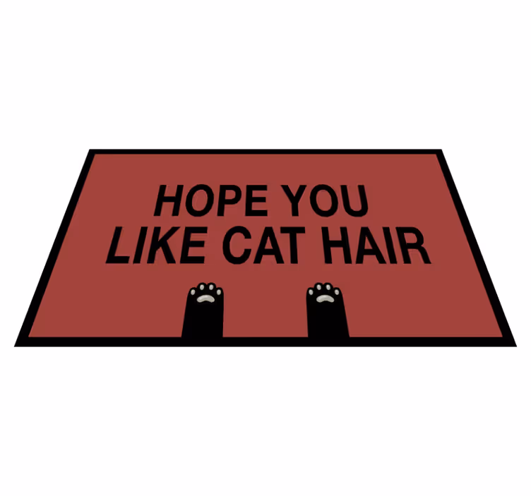 Umarım kedi kılı özel vinil halıyı seversin - TenStickers