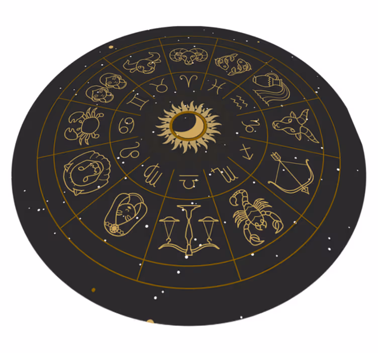Mandala zodyak işaretleri modern halı - TenStickers