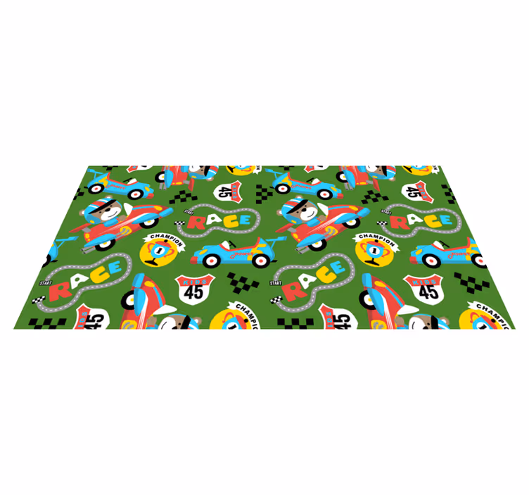 Eğlenceli yarış pisti pvc halı - TenStickers