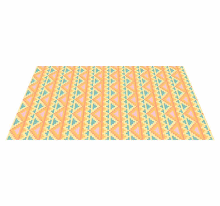 Kabile desenli dekor geometrik pvc halı - TenStickers
