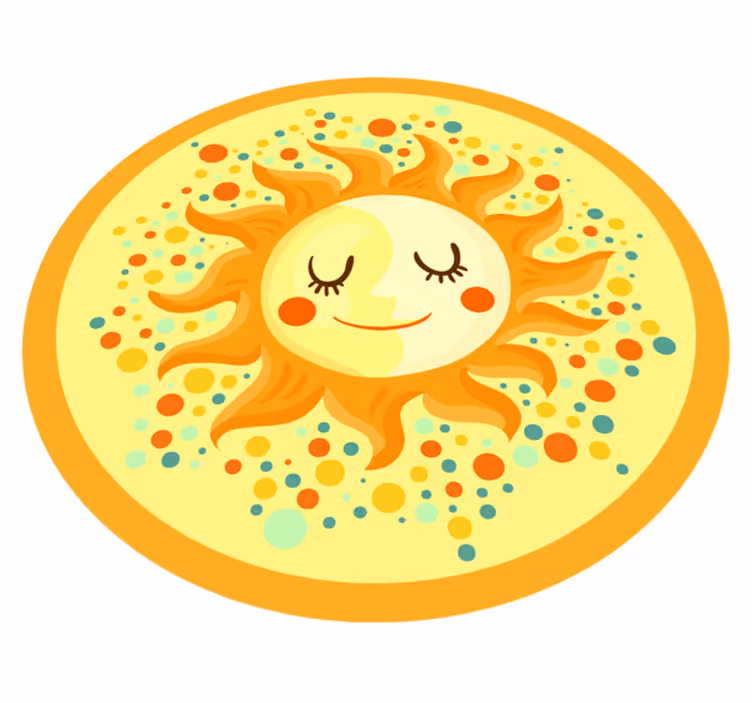 Güneş ışığı çemberi bebek pvc halı - TenStickers
