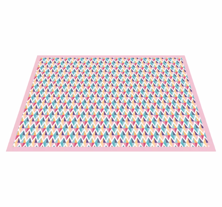 Geometrik desenli koşucu banyo pvc halı - TenStickers