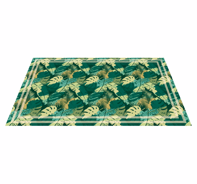 Tropikal orman çiçek kilim bırakır - TenStickers