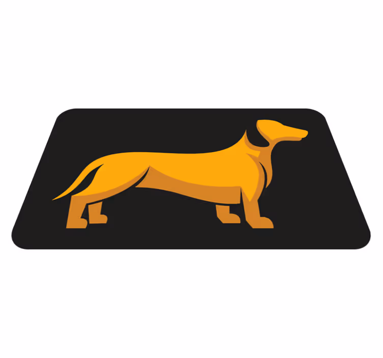 Köpek silueti Hayvan pvc halı - TenStickers