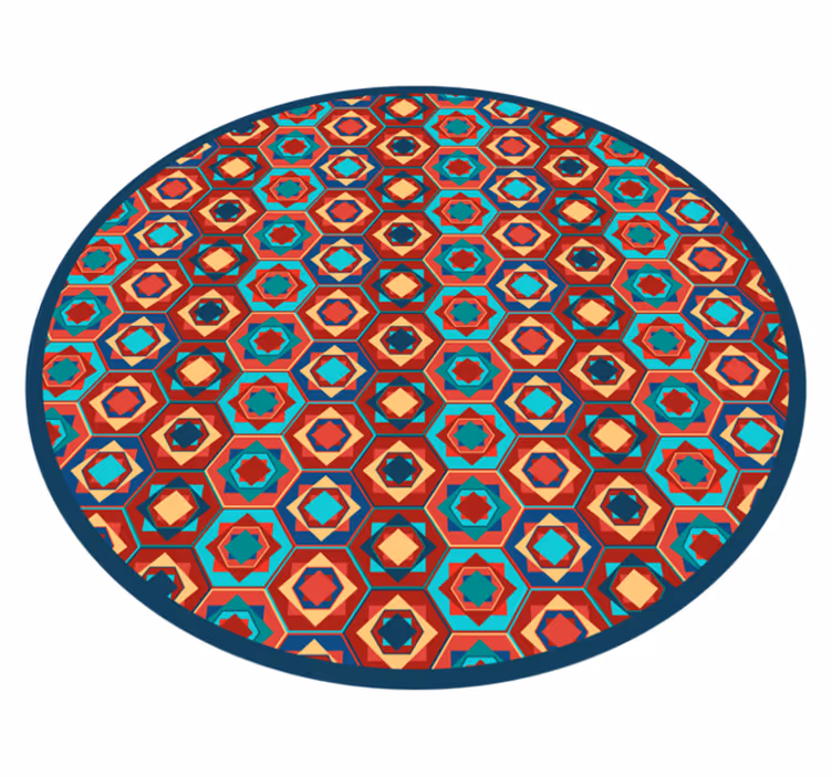 Geometrik uyum çemberi geometrik pvc halı - TenStickers