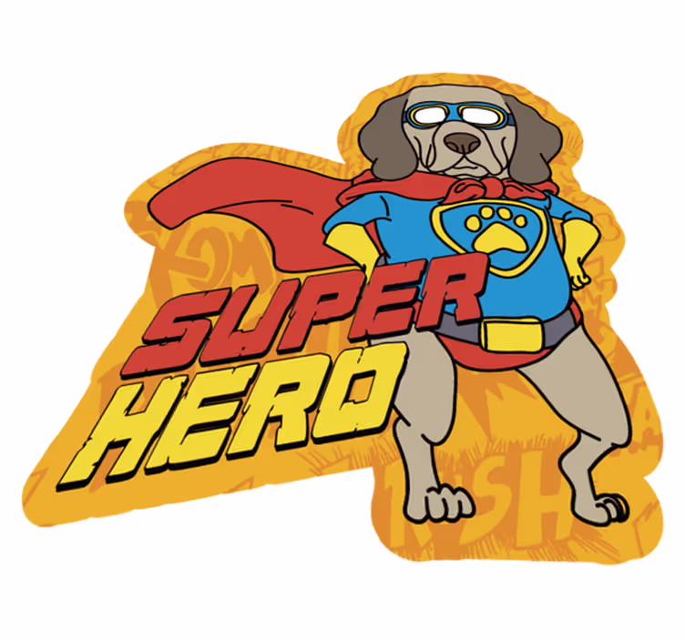 Süper kahraman köpek pvc halı - TenStickers