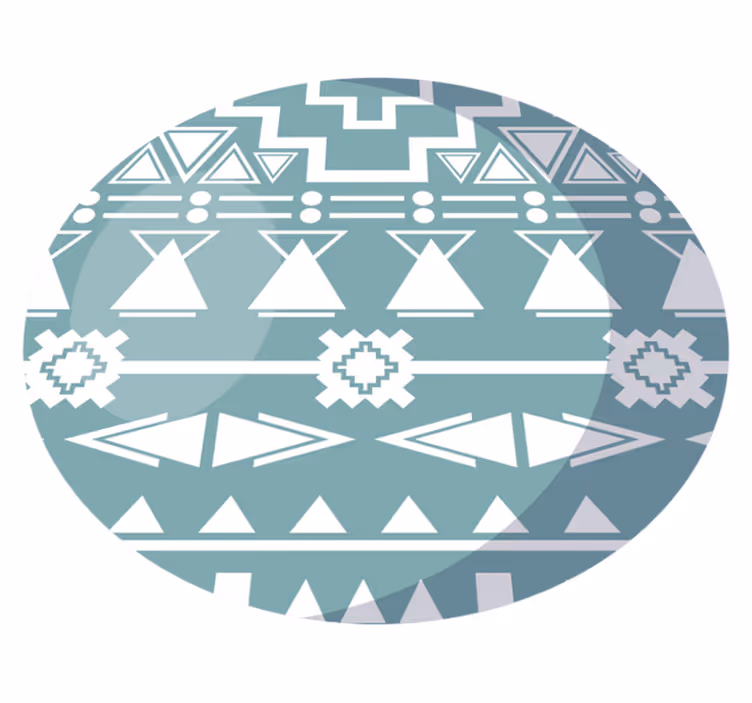 Kabile geometrileri geometrik pvc halı - TenStickers