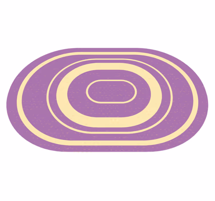 Mor oval minimal vinil halı - TenStickers