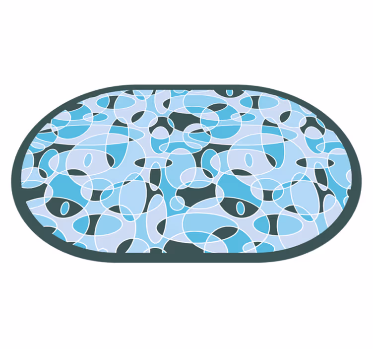 Soyut oval desen banyo pvc halı - TenStickers