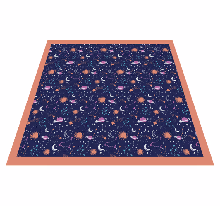 Yıkanmış mavi yıldız kilim - TenStickers
