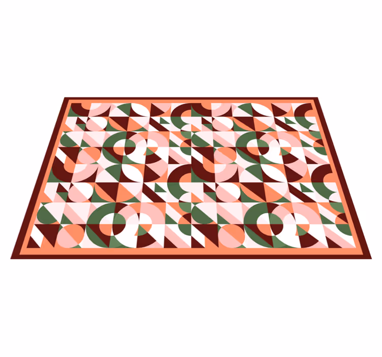 Geometrik mozaik desen geometrik pvc halı - TenStickers