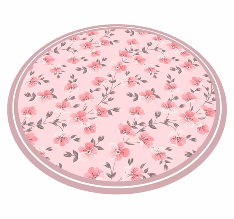 Pembe çiçek yaprakları çiçek halısı - TenStickers
