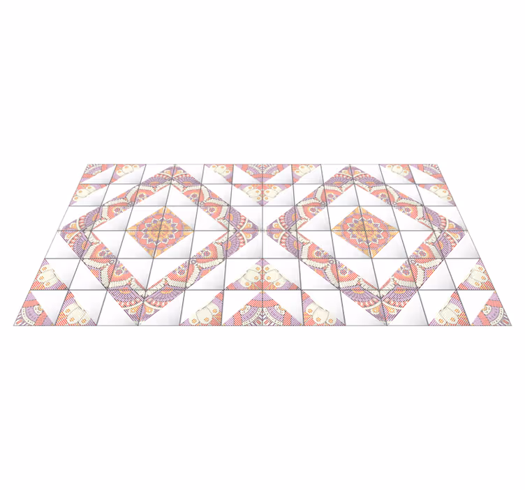 Mandala mozaiği fayans efekti pvc halı - TenStickers