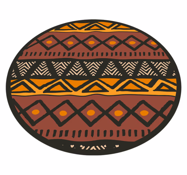 Dairesel afrika desen geometrik kilim - TenStickers