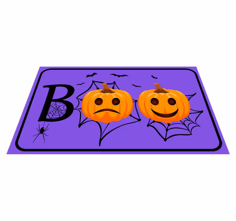örümcek ağları ile boo cadılar bayramı kilim - TenStickers