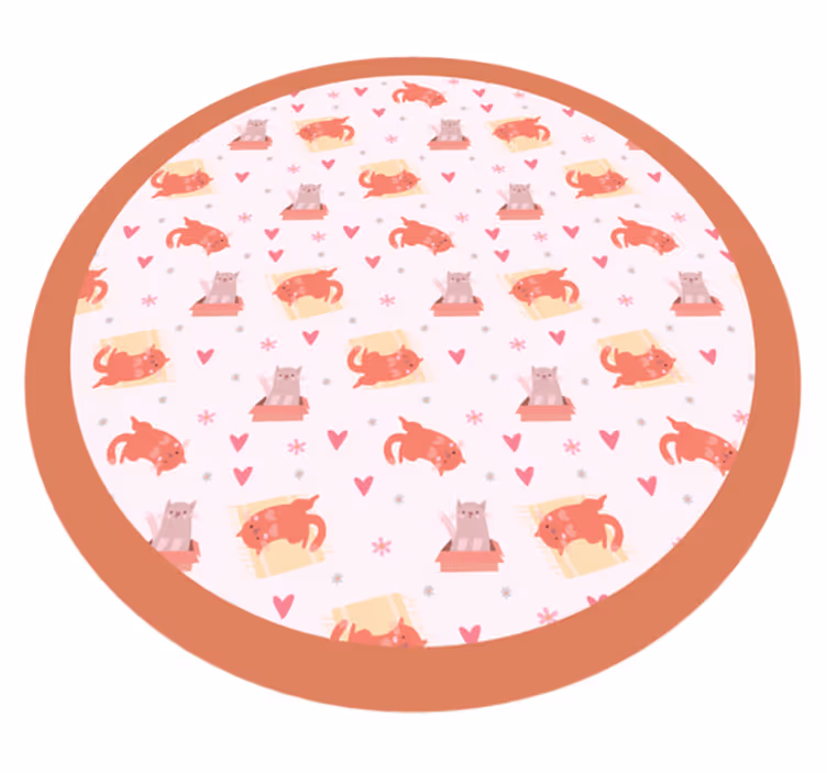 Eğlenceli kedi motifi bebek pvc halı - TenStickers