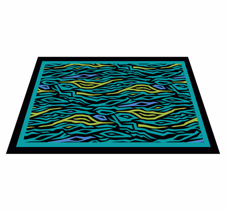 Neon mavi zebra desenli hayvan desenli halı - TenStickers