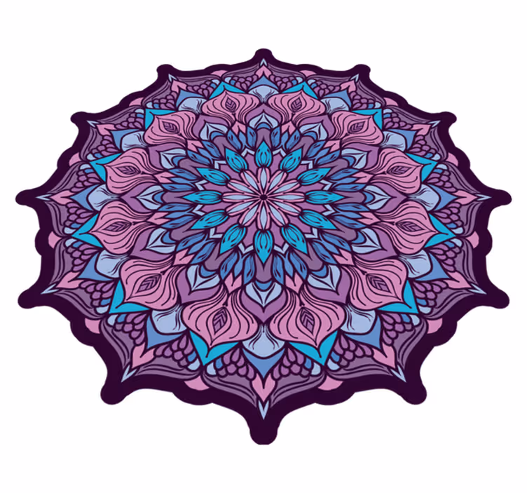 Boho mandala desen mandala vinil halı - TenStickers