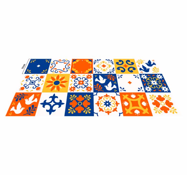 Meksika çini desen modern halı - TenStickers