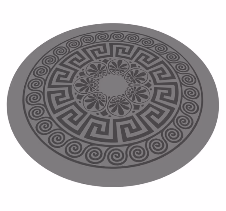 Mandaladan ilham alan motif mandala pvc halı - TenStickers