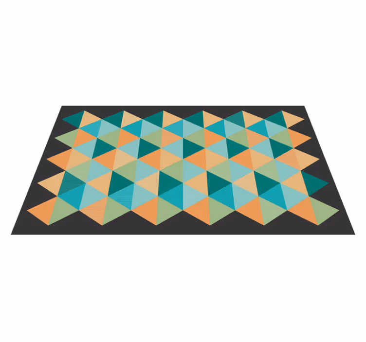 Geometrik desenli kompozisyon geometrik pvc halı - TenStickers